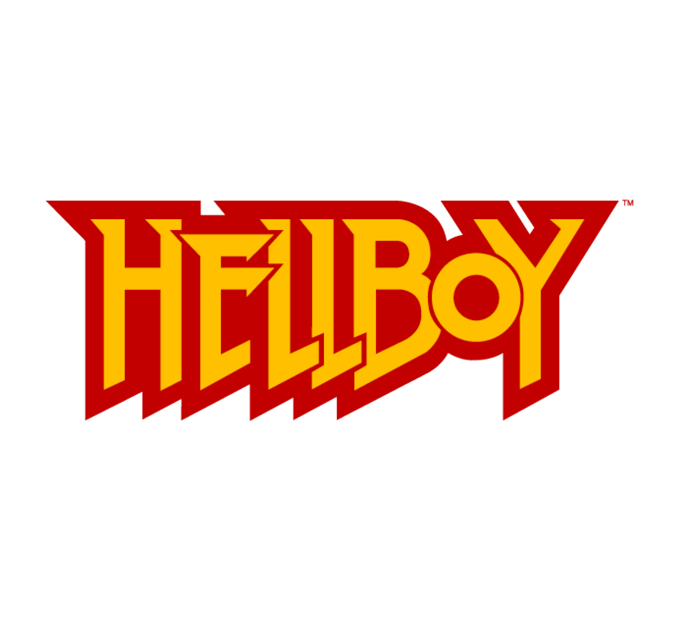 Gelb-roten Titel-Logo von "Hellboy"